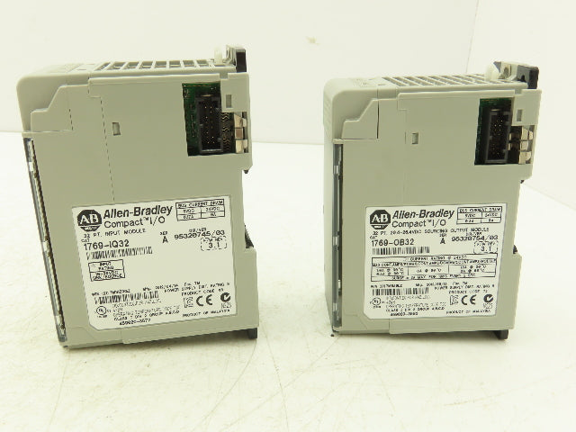 Allen Bradley 1769-IQ32 Compact Input Module I/O 32 Pt 24VDC Mixed Lot of 2