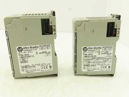 Allen Bradley 1769-IQ32 Compact Input Module I/O 32 Pt 24VDC Mixed Lot of 2