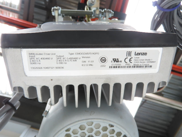 Eurosort Sorter Conveyor Flex Drive .75kw 460V 3PH 8400 Motec EtherCAT Inverter