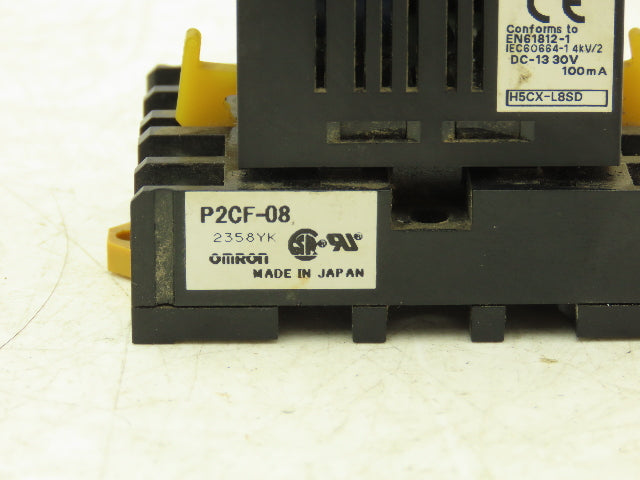 Omron H5CX-L8SD Timer Relay Digital 8 Pin 0.001sec-9999h  24V With P2CF-08 Base