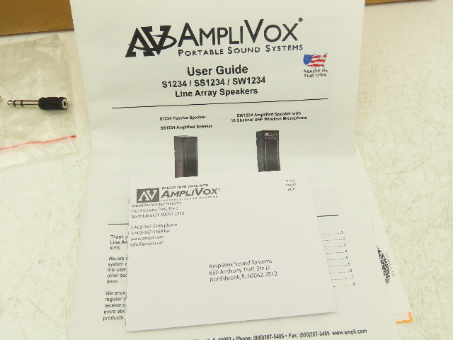 Amplivox SW1234L Amplified Line Array Wireless Microphone & Speaker Rack Mount