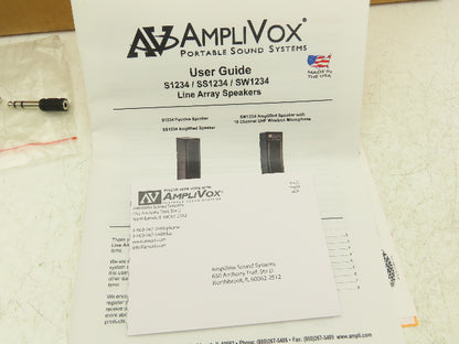 Amplivox SW1234L Amplified Line Array Wireless Microphone & Speaker Rack Mount