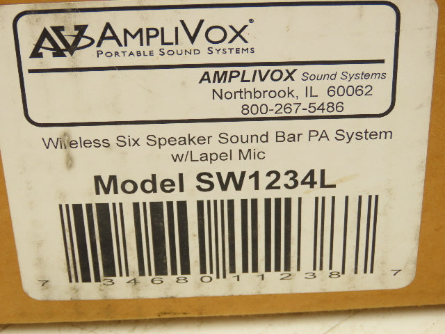Amplivox SW1234L Amplified Line Array Wireless Microphone & Speaker Rack Mount