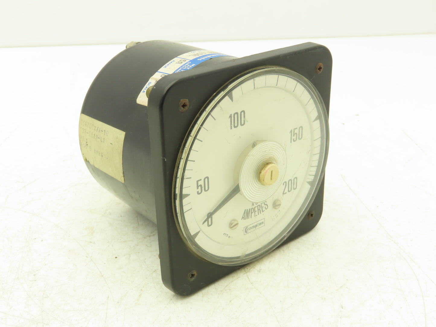 Crompton Instruments 08AA LSRL Ammeter 0-200A Panel Meter AC Amperes 4" Type 77