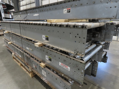 Automotion 24"x 10' Gravity Roller Conveyor 21.5"BF 1.9" Rollers 7-Sections 70'