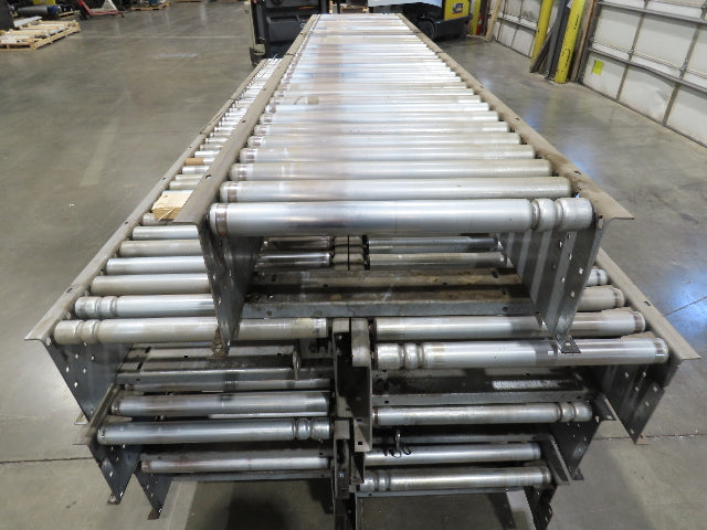 Automotion 24"x 10' Gravity Roller Conveyor 21.5"BF 1.9" Rollers 7-Sections 70'