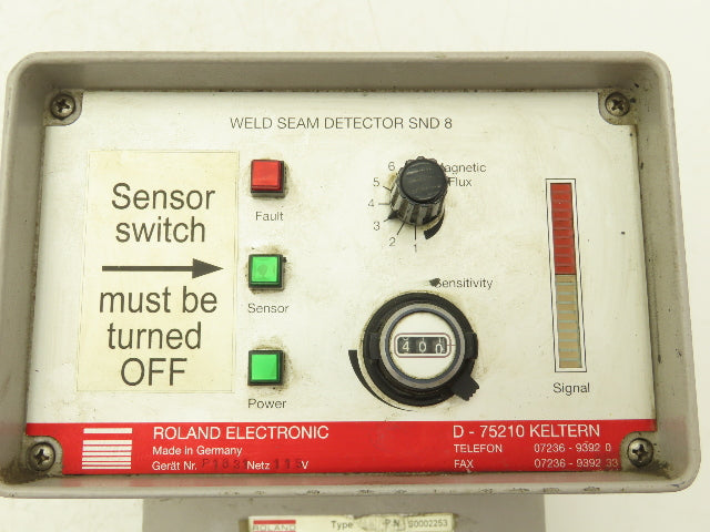 Roland Electronic SND8S Weld Seam Detector S0002253 With D-75210 Controller
