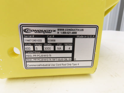 Conductix Retractable Power Cable Reel 12 Conductor 16 Gauge 75' Igus Wire