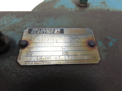 Reliance 140CG28A Master XL Gearmotor 162:1 Ratio 2Hp 11rpm RH 145TC 230/460 3PH