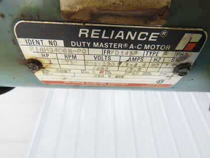 Reliance 140CG28A Master XL Gearmotor 162:1 Ratio 2Hp 11rpm RH 145TC 230/460 3PH
