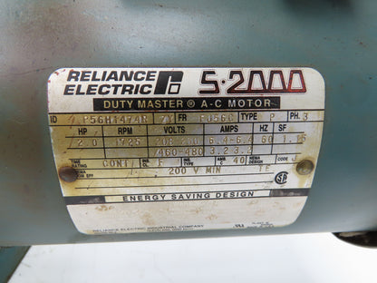 Reliance Duty Master XL Gearmotor 162:1 Ratio 2Hp 11rpm LH 56C 230/460V 3PH