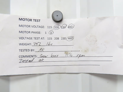 Reliance Duty Master XL Gearmotor 162:1 Ratio 2Hp 11rpm LH 56C 230/460V 3PH