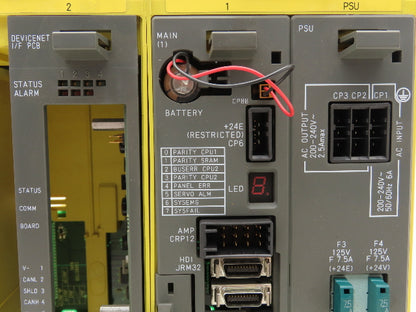 Fanuc A05B-2400-C061 Power Supply Circuit Board Module & 4 Slot Chassis Unit