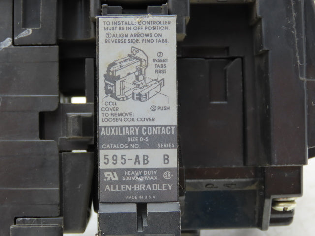 Allen Bradley 500FL-AOD93 Motor Starter Lighting Contactor 600V 3Ph 20A Lot of 5