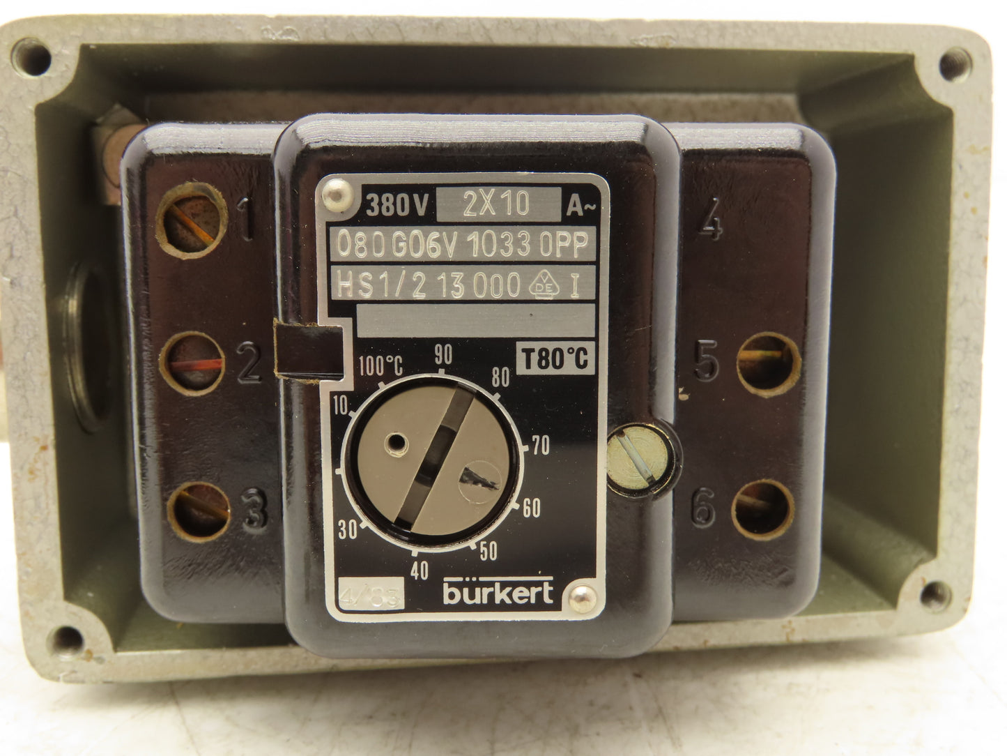 Burkert TYP/080/G06V/1033 Thermocouple 4" Temperature Probe Sensor 380V 10-100°C