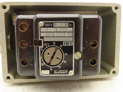 Burkert TYP/080/G06V/1033 Thermocouple 4" Temperature Probe Sensor 380V 10-100°C