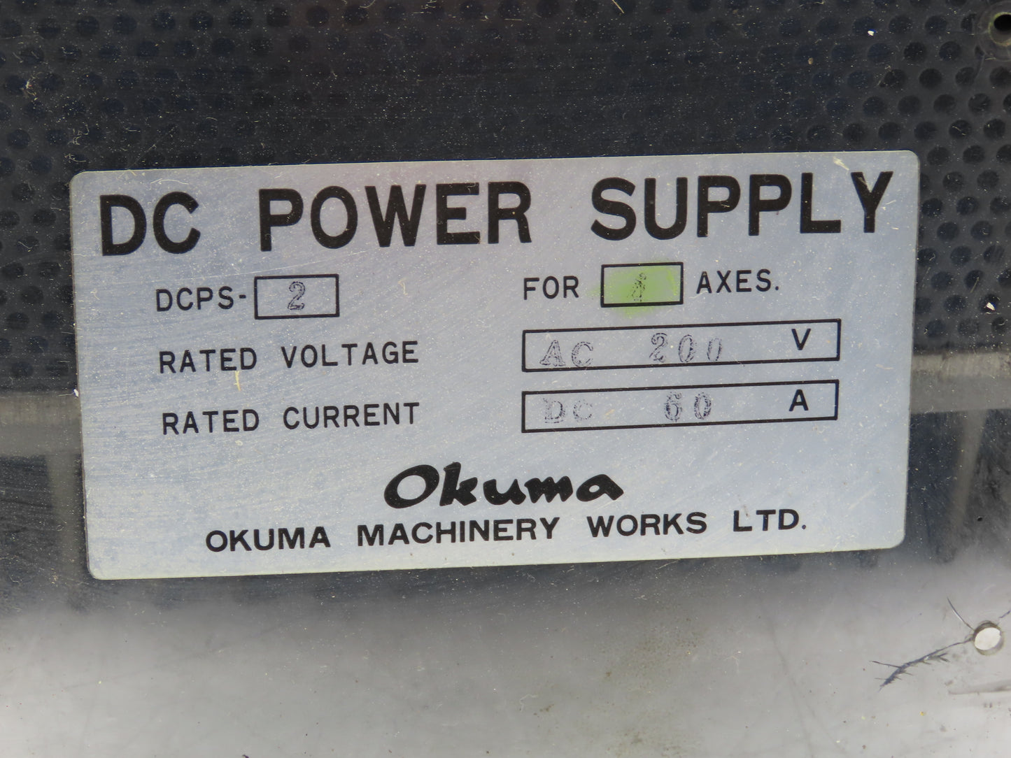 Okuma 0062-27-17 DC Power Supply 4 Axis Servo Module 200VAC DC.PS 12-13 Read