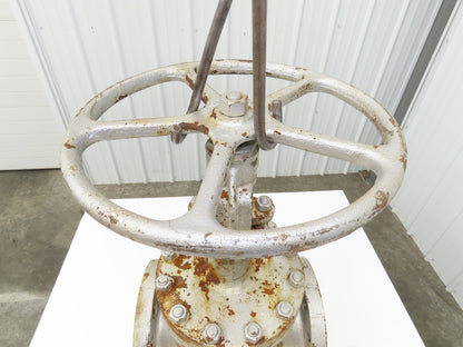 6" Flanged Globe Valve Class 300 Cast Iron Rising Stem 18" Handwheel