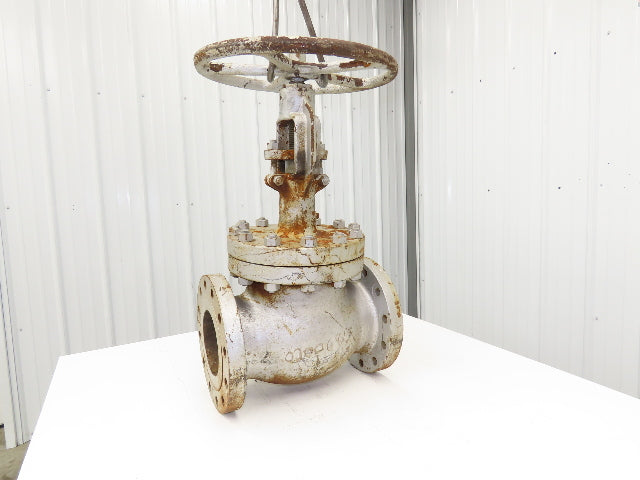 6" Flanged Globe Valve Class 300 Cast Iron Rising Stem 18" Handwheel