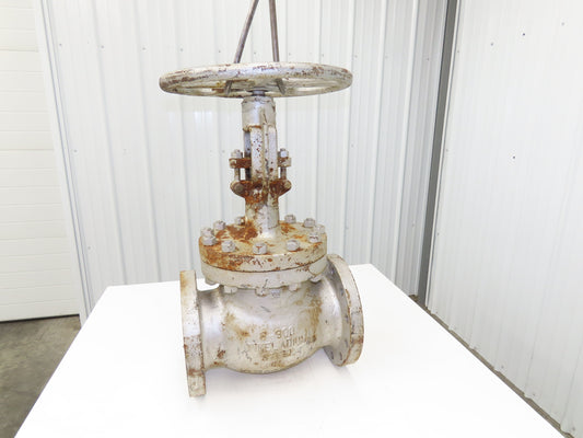 6" Flanged Globe Valve Class 300 Cast Iron Rising Stem 18" Handwheel