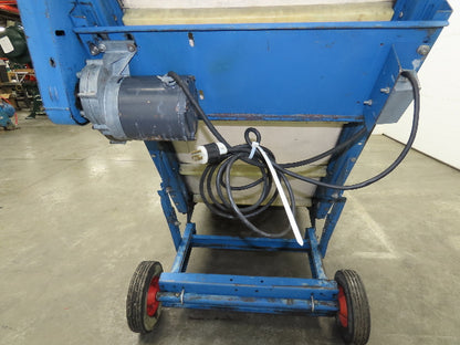 PMI Plastic Machinery Adj Incline Cleated Belt Conveyor 22"W x 90"L 115V 30FPM