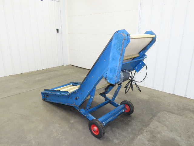 PMI Plastic Machinery Adj Incline Cleated Belt Conveyor 22"W x 90"L 115V 30FPM