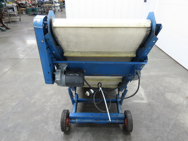 PMI Plastic Machinery Adj Incline Cleated Belt Conveyor 22"W x 90"L 115V 30FPM