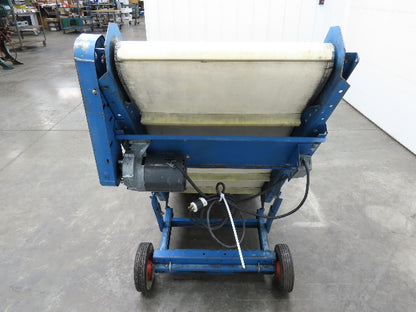 PMI Plastic Machinery Adj Incline Cleated Belt Conveyor 22"W x 90"L 115V 30FPM