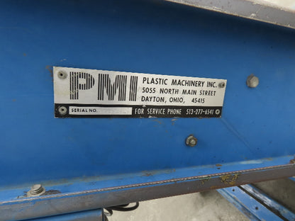 PMI Plastic Machinery Adj Incline Cleated Belt Conveyor 22"W x 90"L 115V 30FPM