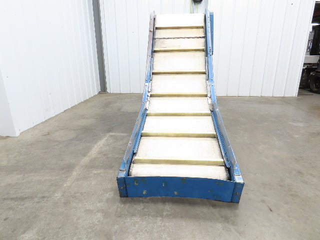 PMI Plastic Machinery Adj Incline Cleated Belt Conveyor 22"W x 90"L 115V 30FPM