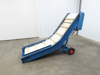 PMI Plastic Machinery Adj Incline Cleated Belt Conveyor 22"W x 90"L 115V 30FPM