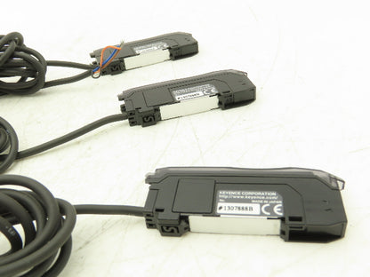 Keyence FS-N11MN Fiber Amplifier Main Unit Cable Type NPN 12-24VDC Lot of 3
