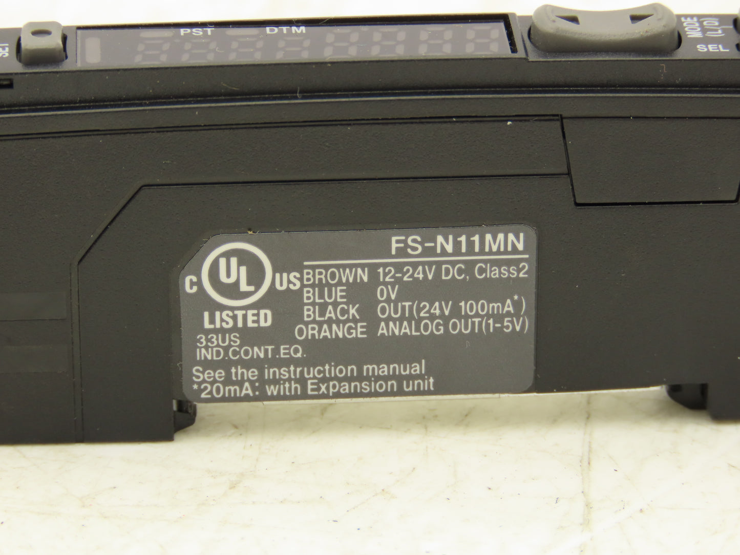 Keyence FS-N11MN Fiber Amplifier Main Unit Cable Type NPN 12-24VDC Lot of 3