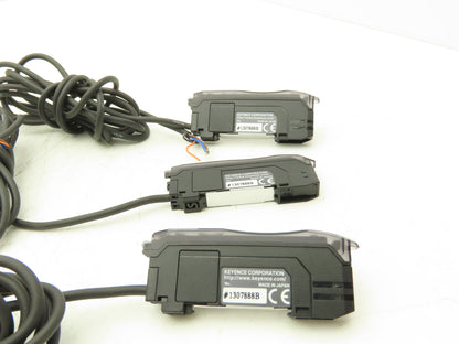 Keyence FS-N11MN Fiber Amplifier Main Unit Cable Type NPN 12-24VDC Lot of 3