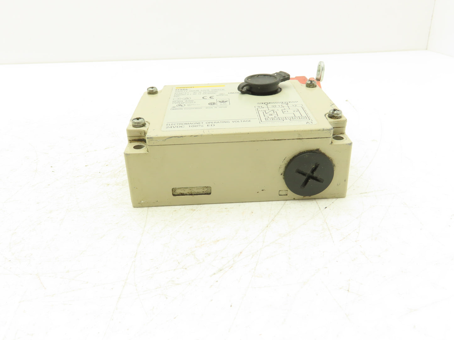 Omron D4BL-2DRG Solenoid Interlock Safety Door Switch 24VDC With Straight Latch