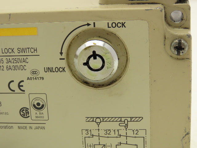 Omron D4BL-2DRG Solenoid Interlock Safety Door Switch 24VDC With Straight Latch