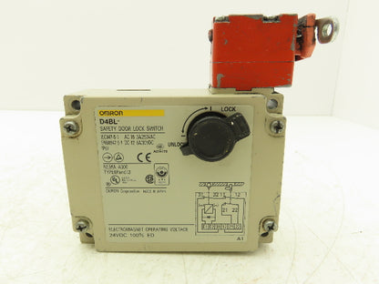 Omron D4BL-2DRG Solenoid Interlock Safety Door Switch 24VDC With Straight Latch