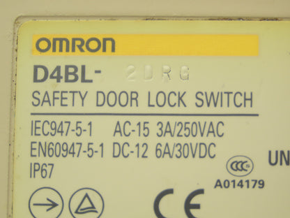 Omron D4BL-2DRG Solenoid Interlock Safety Door Switch 24VDC With Spring Latch