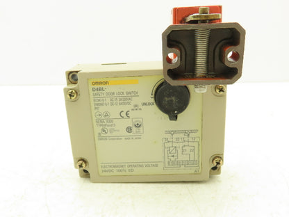 Omron D4BL-2DRG Solenoid Interlock Safety Door Switch 24VDC With Spring Latch