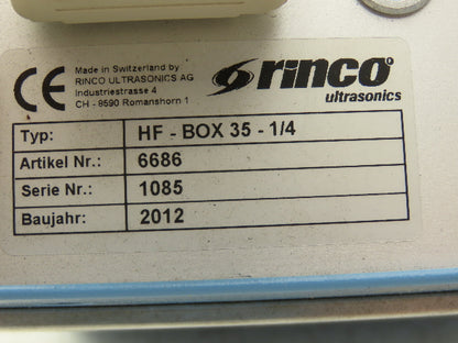 Rinco Ultrasonics HFBOX35 Signal Switch Box 1 Generator to 4 Oscillator Systems