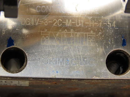 Tokimec DG4V-3-2C-M-U1-H-7-54 Directional Control Double Solenoid Valve 4/3 24V