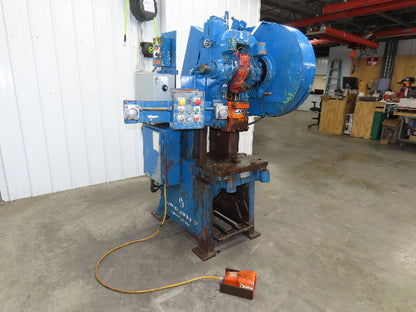 L&J No 22 Mechanical OBI Punch Press 22 Ton 3" Stroke 2Hp 3Ph Air Clutch Brake