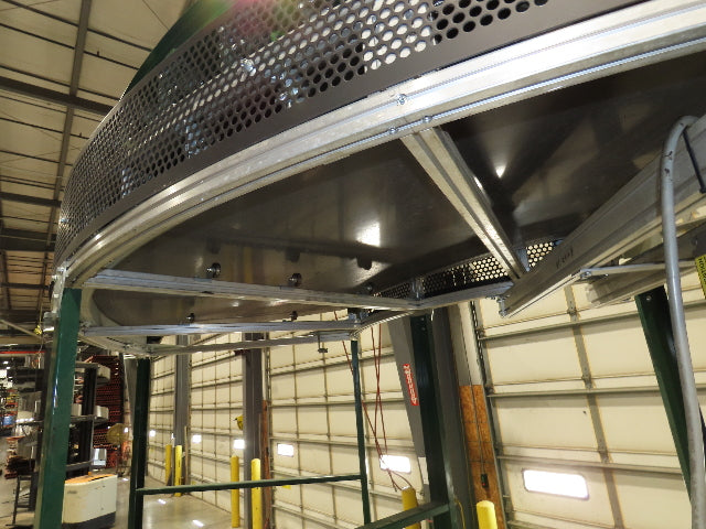 Transnorm TS1500/140 90° LH Curve 42" Belt Conveyor 200FPM Belt Drive 460V 3PH