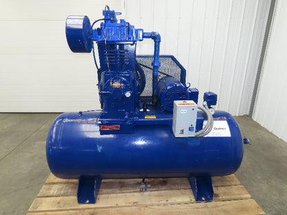 Quincy 350 Piston Air Compressor Pump 36CFM 175PSI 10Hp 230/460V 120G Tank
