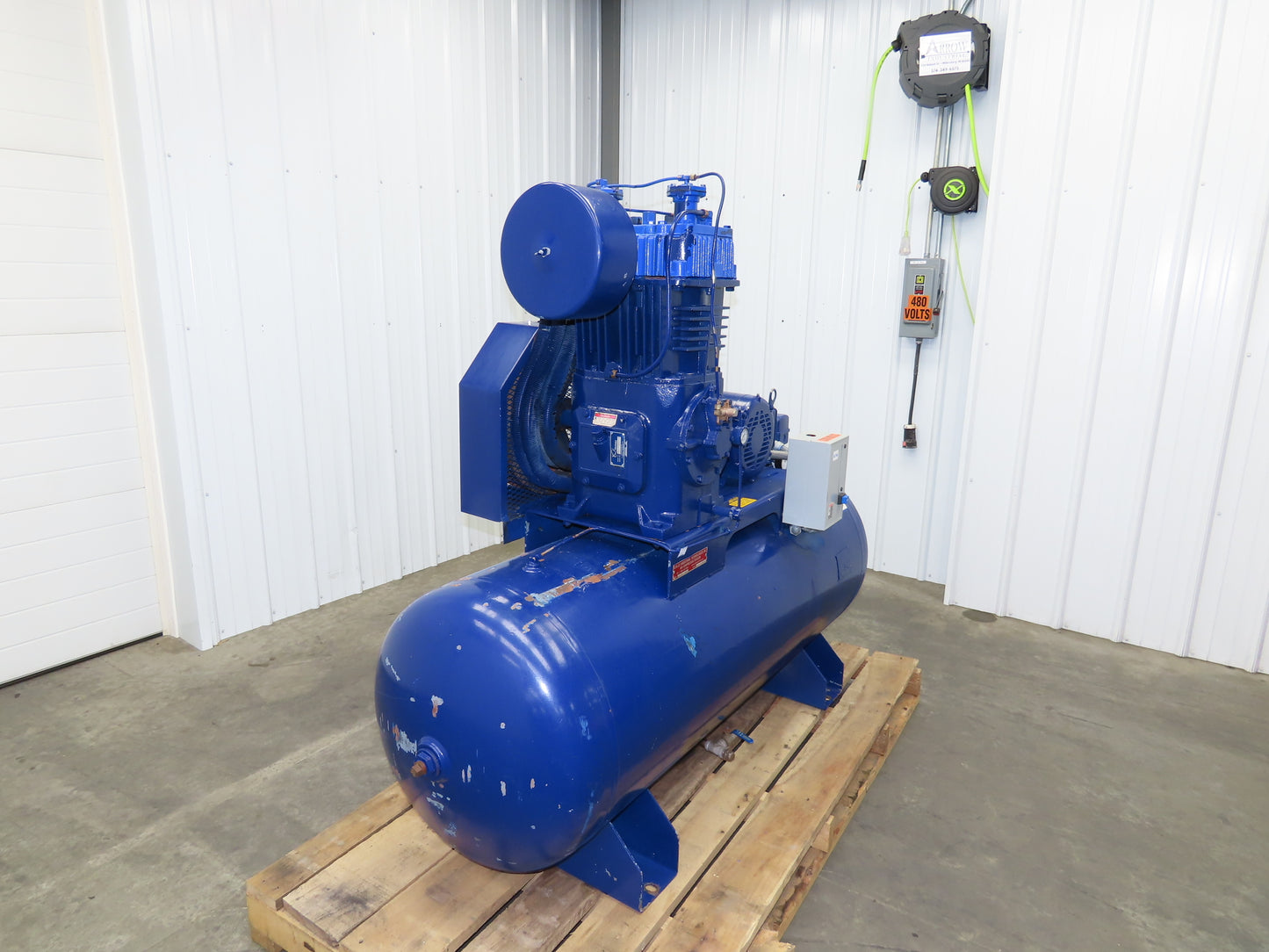 Quincy 350 Piston Air Compressor Pump 36CFM 175PSI 10Hp 230/460V 120G Tank