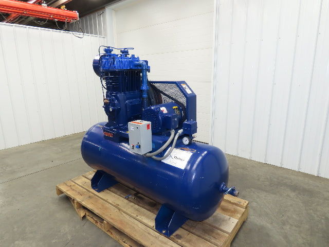 Quincy 350 Piston Air Compressor Pump 36CFM 175PSI 10Hp 230/460V 120G Tank