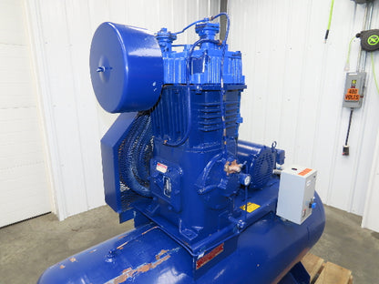 Quincy 350 Piston Air Compressor Pump 36CFM 175PSI 10Hp 230/460V 120G Tank