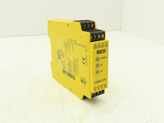 Sick UE48-30S3D2 6025097 Safety Relay 24VDC 2.6W/ 5VA Din Rail Mount