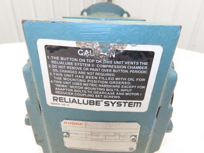 Dodge C150T20N140 Worm Gearbox 20:1 Reducer 1.5Hp 87.5rpm Hollow Shaft 143TC