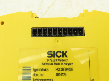 Sick FX3-XTI084002 Flexi Soft Safety Controller 1044125 24VDC 2.2 W FW V3.10.0
